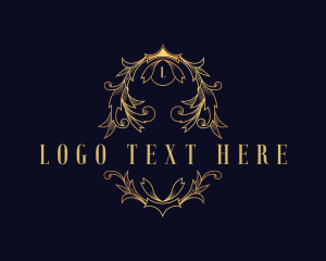 Luxury Elegant Wreath logo