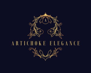 Luxury Elegant Wreath logo design