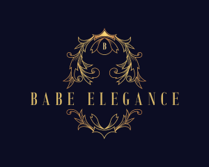 Luxury Elegant Wreath logo design