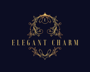 Luxury Elegant Wreath logo design