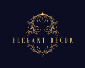 Luxury Elegant Wreath logo design