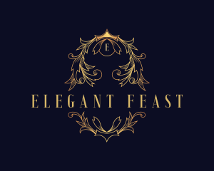 Luxury Elegant Wreath logo design