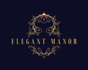 Luxury Elegant Wreath logo design