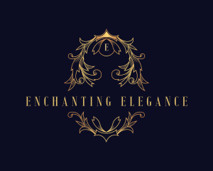 Luxury Elegant Wreath logo design