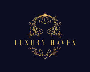 Luxury Elegant Wreath logo design