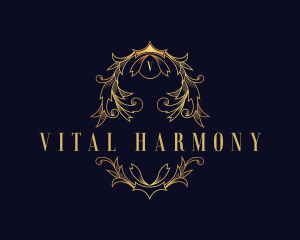 Luxury Elegant Wreath logo design