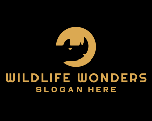 Rhino Animal Wildlife  logo design