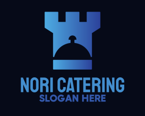 Blue Castle Food Cloche logo design