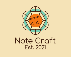 Flower Musical Note logo