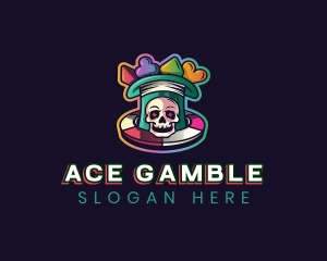 Gaming Poker Skull logo