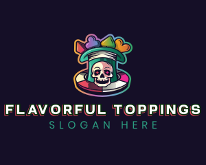 Gaming Poker Skull logo design