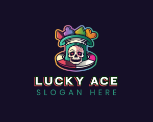 Gaming Poker Skull logo design