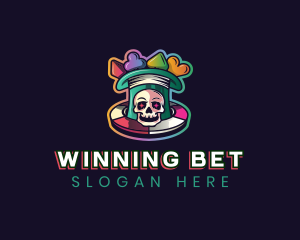 Gaming Poker Skull logo design