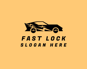 Fast Lightning Car logo design