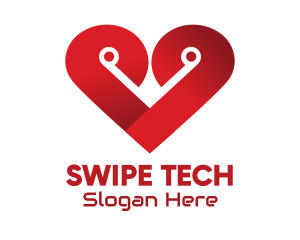 Red Heart Tech logo design