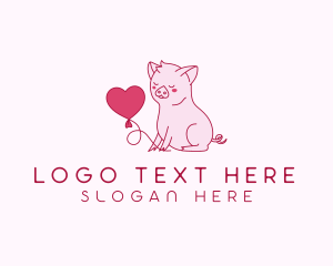 Piglet Animal Heart logo