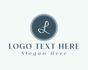 Simple Blue Circle Lettermark Logo