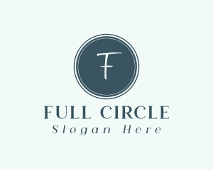 Simple Blue Circle Lettermark logo design