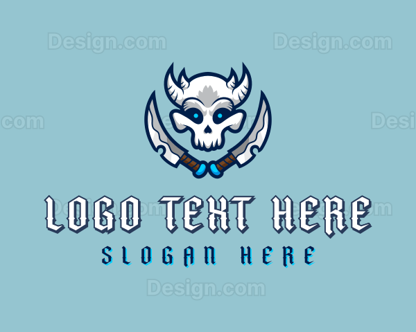 Skull Sword Warrior Logo