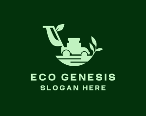 Eco Lawn Mower logo design