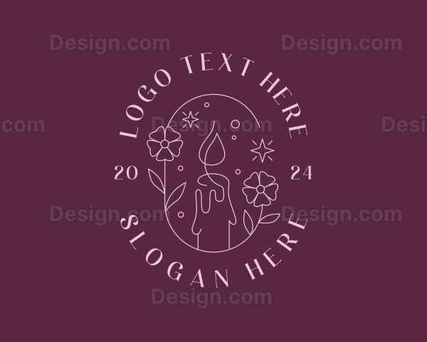 Candle Floral Decor Logo