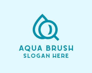 Water Magnifying Glass logo design