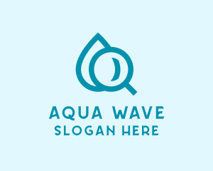 Water Magnifying Glass logo design