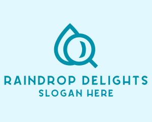 Water Magnifying Glass logo design