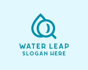 Water Magnifying Glass logo design