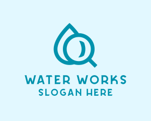 Water Magnifying Glass logo design