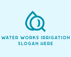 Water Magnifying Glass logo design