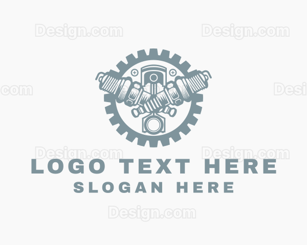 Mechanical Piston Garage Logo