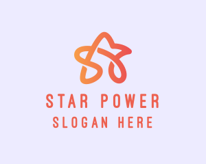 Polygon Star Loop logo design