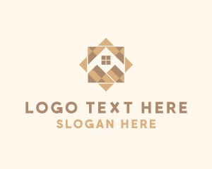 Wooden - House Wooden Floor logo design
