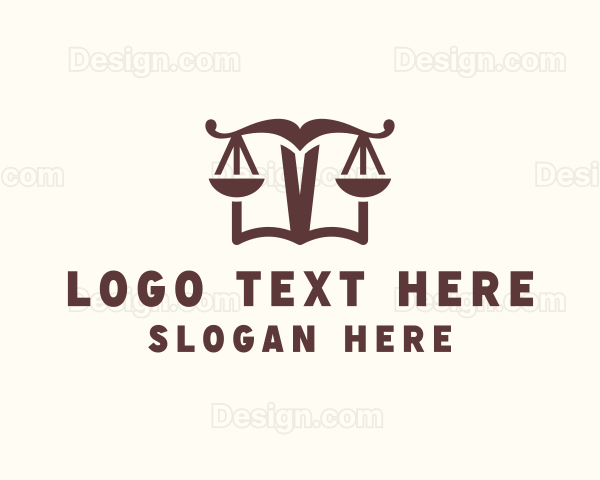 Law Judicial Scale Book Logo