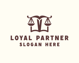 Law Judicial Scale Book logo design