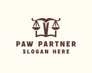 Law Judicial Scale Book logo design