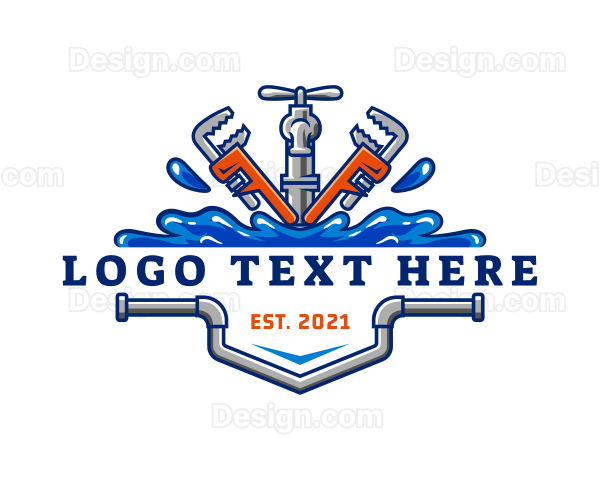 Pipe Wrench Faucet Logo