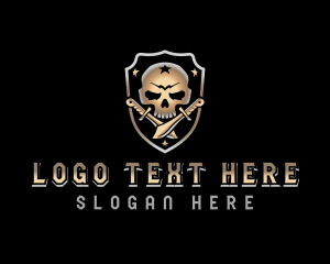 Skull Pirate Swords logo