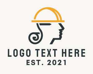 Construction Worker Hardhat logo