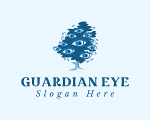 Blue Tree Eyes Natural logo design