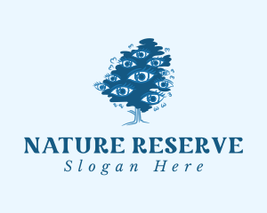 Blue Tree Eyes Natural logo design