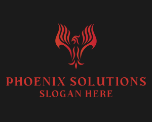 Phoenix Wings Myth logo design