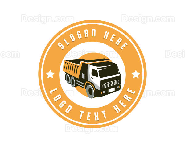 Dump Truck Transport Logo