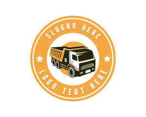 Dump Truck Transport logo design