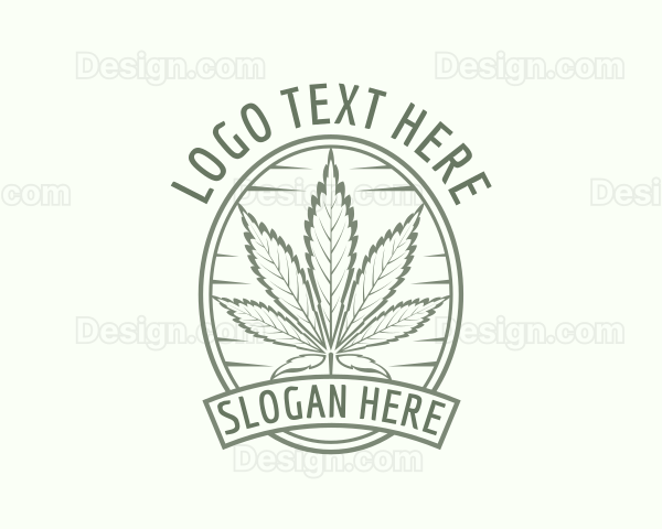 Herbal Cannabis Leaf Logo