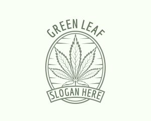 Herbal Cannabis Leaf logo design