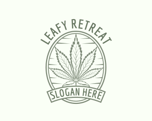 Herbal Cannabis Leaf logo design