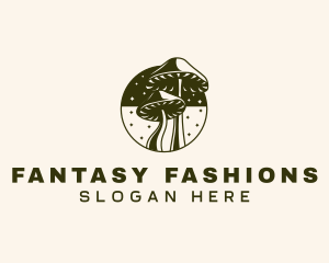 Mushroom Fantasy Magical logo design