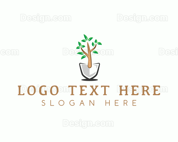 Shovel Plant Gardening Logo